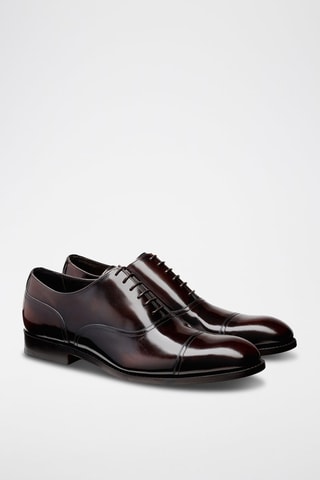 Oxford in pelle verniciata Bates  - Marrone