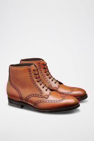 Stivaletti in pelle di vitello Butcher  - Nero e marrone