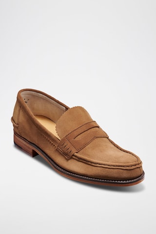 Mocassini in pelle scamosciata Caruso  - Beige