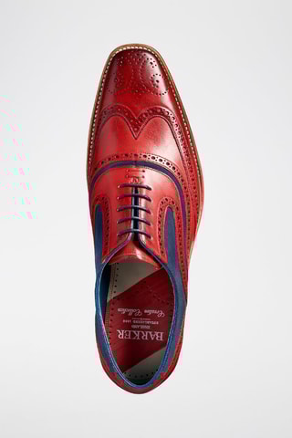 Oxford in pelle Mc Clean  - Rosso e blu