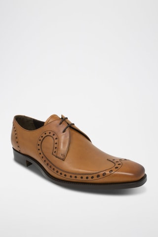 Derbys en cuir de veau Woody  - Marron