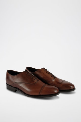 Oxford in pelle Nevis  - Marrone