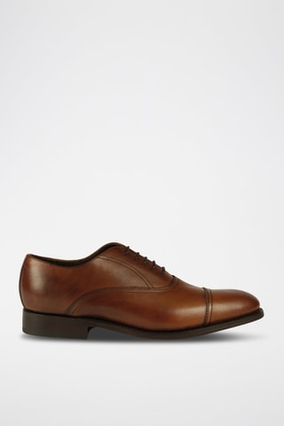 Oxford in pelle Nevis  - Marrone