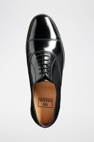 Oxford in pelle verniciata Luton  - Nero