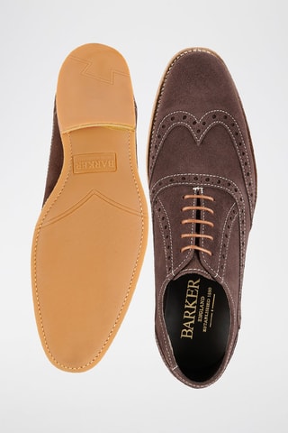 Oxford in pelle scamosciata Grant  - Marrone