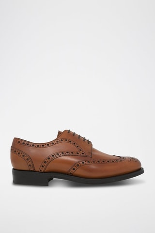 Derbys en cuir de veau Grassington  - Marron