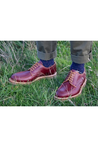 Stringate in pelle di vitello Michigan  - Rosso