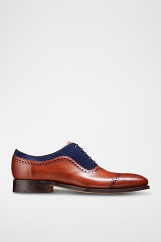 Oxford in pelle Nicholas  - Rosso e blu