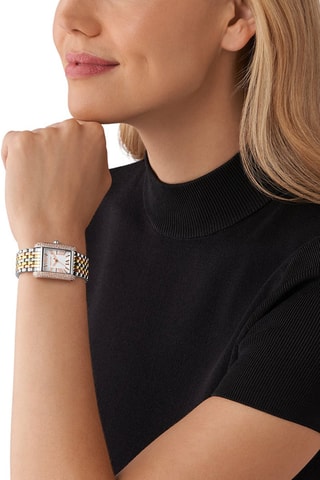 Orologio al quarzo in acciaio - Dorato e argentato