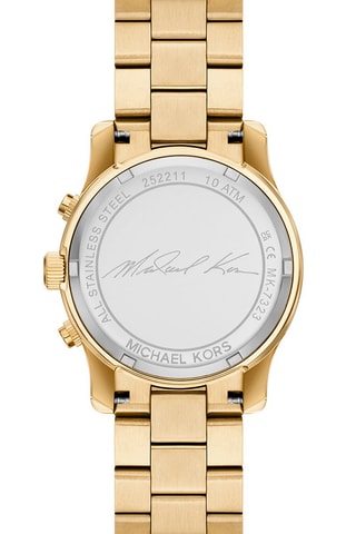 Orologio al quarzo in acciaio - Cronografo - Dorato