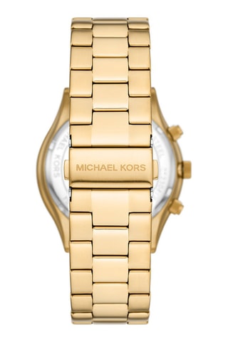 Cofanetto orologio al quarzo in acciaio - Cronografo e portacarte - Dorato e nero