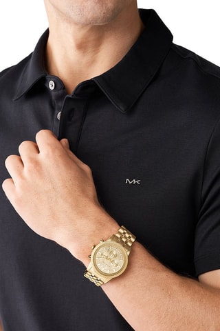 Orologio al quarzo in acciaio - Cronografo - Dorato