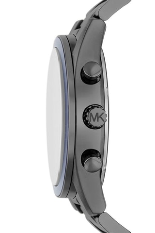 Orologio al quarzo in acciaio - Tachimetro - Grigio e blu