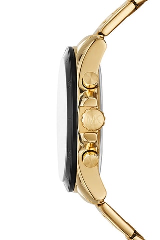 Orologio al quarzo in acciaio - Cronografo - Dorato e nero