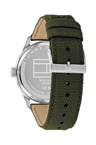 Orologio al quarzo in cordura - Verde e argentato