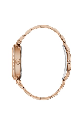 Orologio al quarzo in acciaio, madreperla e con cristalli Swarovski