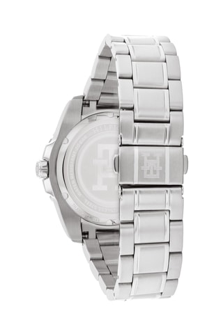 Orologio in acciaio - Argentato, blu e rosso