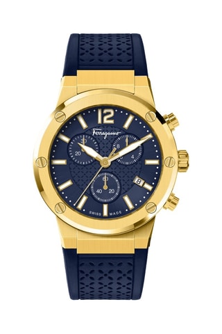 Orologio al quarzo - Cronografo - Oro giallo e blu