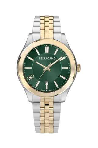 Orologio al quarzo in acciaio - Argentato e dorato