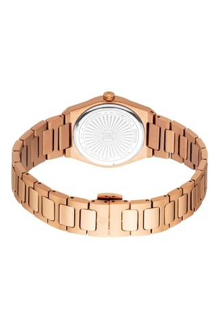 Stalen Quartz Horloge - Roségoudkleurig en Roze