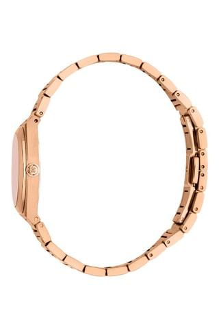 Stalen Quartz Horloge - Roségoudkleurig en Roze