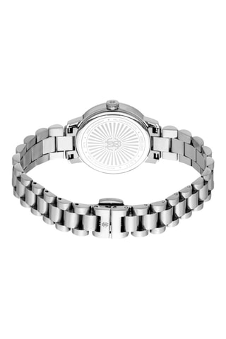 Stalen Quartz Horloge - Zilverkleurig en Hemelsblauw