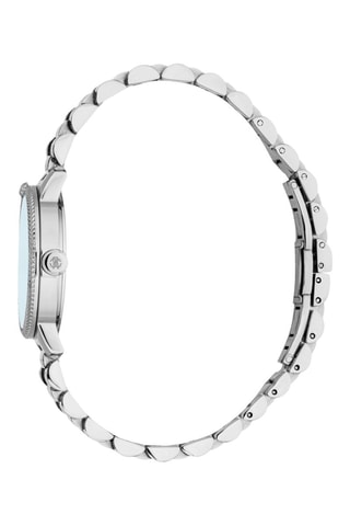 Stalen Quartz Horloge - Zilverkleurig en Hemelsblauw