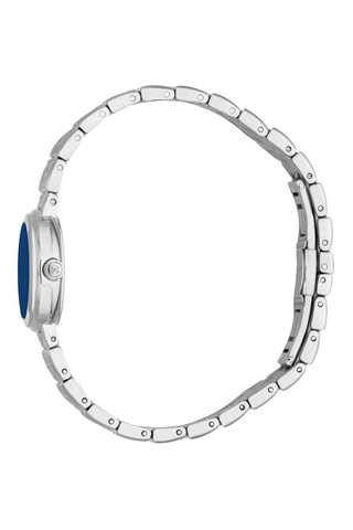 Stalen Quartz Horloge - Zilverkleurig en Marineblauw