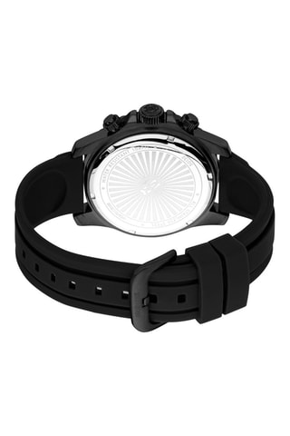 Montre à quartz en silicone - Chronographe - Noir