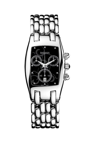 Montre à quartz en acier Jolie Madame Bijou Chrono - Chronographe - Argenté et noir