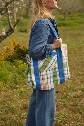 Shopper Delvaux - Donkergroen