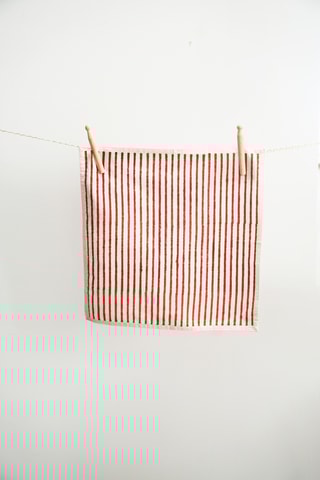 2 Gastendoekjes Klimt - Oranje en Wit - 40 x 40 cm