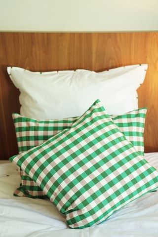 Sierkussenhoes Kelly - Bruin en Groen - 40 x 60 cm