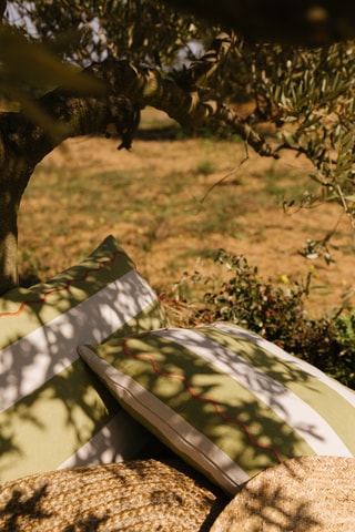 Sierkussenhoes Perry - Olijfgroen - 40 x 60 cm