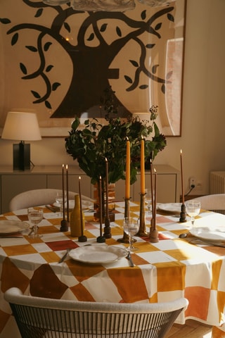  Tafellaken Miro - Wit en Oranje