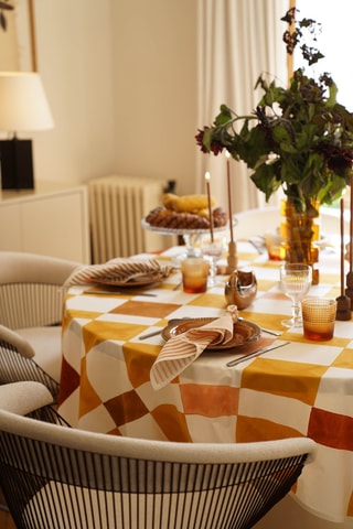  Tafellaken Miro - Wit en Oranje