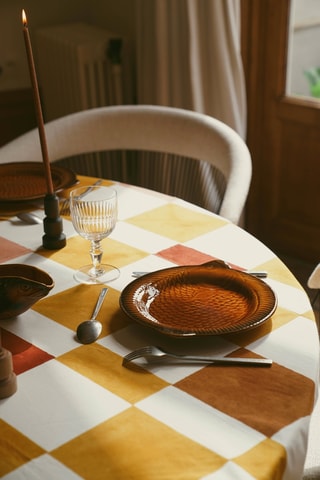  Tafellaken Miro - Wit en Oranje