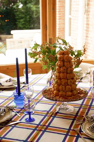  Tafellaken Hockney - Oranje en Beige