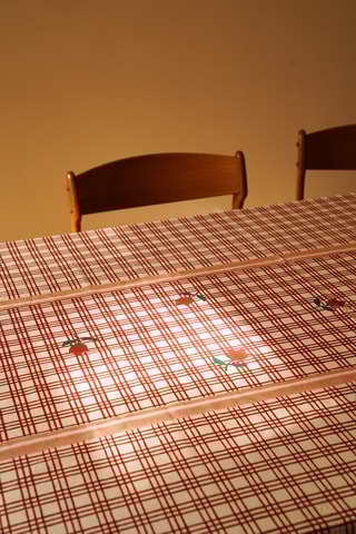  Tafellaken Alechinsky - Hemelsblauw en Wit