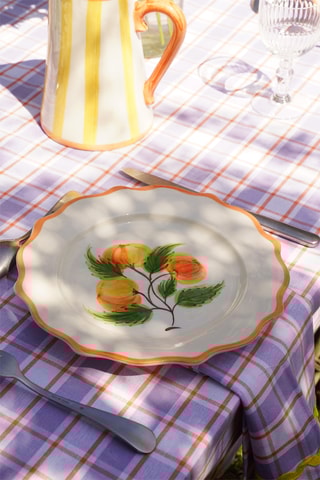 Mantel Klee - Blanco y violeta