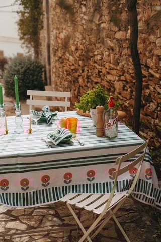  Tafellaken Alechinsky - Donkergroen en Wit