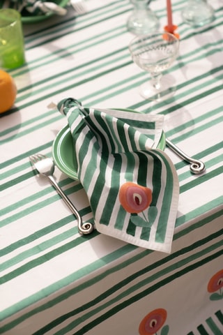  Tafellaken Alechinsky - Donkergroen en Wit