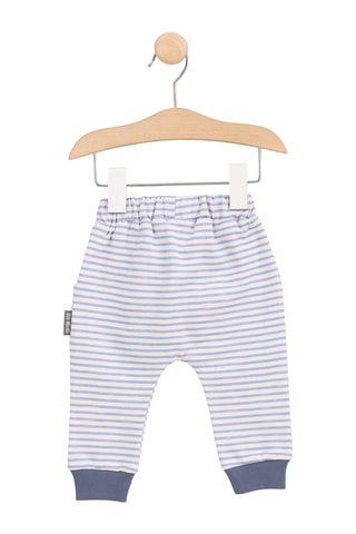 Pantalón - Blanco y celeste