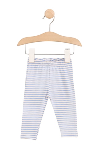 Leggings - Celeste y blanco