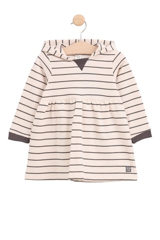 Vestido sudadera con capucha - Blanco