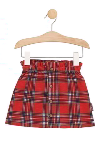 Falda con botones - Rojo y azul