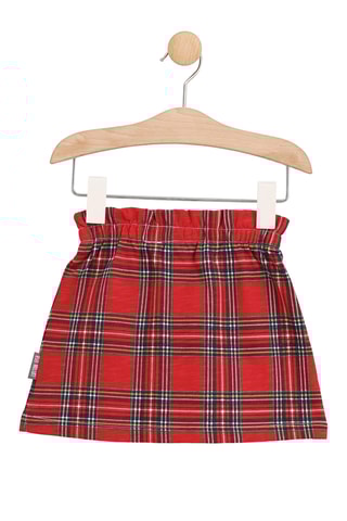 Falda con botones - Rojo y azul