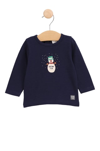 Camiseta - Azul marino y blanco