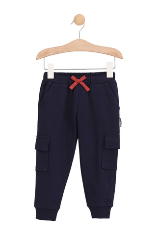 Pantalón cargo - Azul marino y rojo