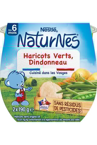 4 x Haricots verts et dindonneau - 2 x 190 g